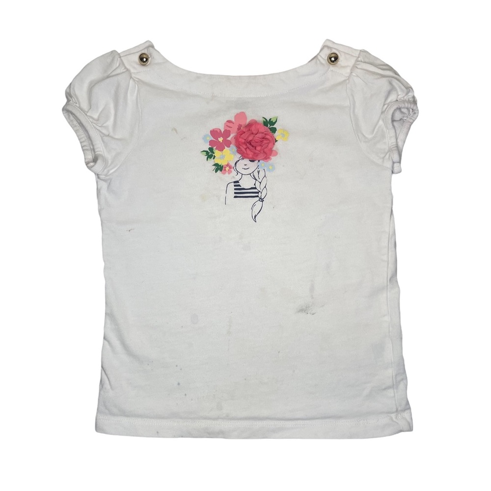 Play Janie And Jack Floral Girl White Top